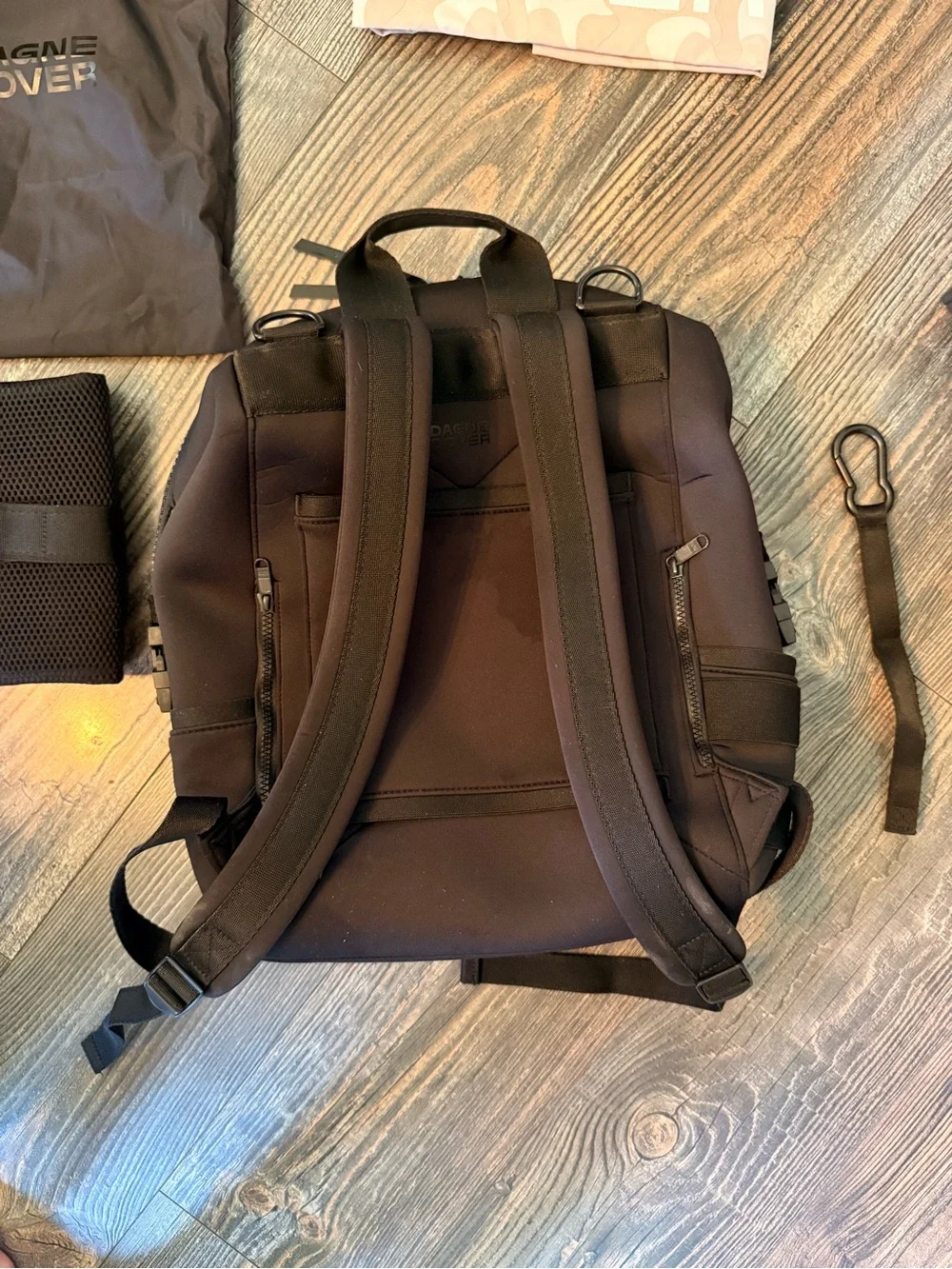 Dagne Dover Black Baby Bag Backpack with Front Zips